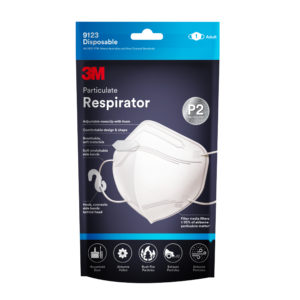 3M 9123 RESPIRATOR P2 MASK 1PK
